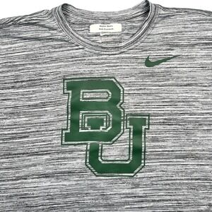 Nike T-Shirt Mens XL Grey Baylor Bears Team Issued Dri-FIT BU Logo